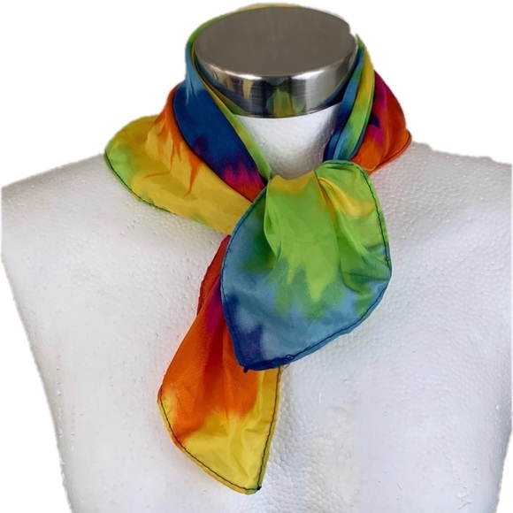 Accessories - MULTICOLORED TIE DYED NECK SCARF